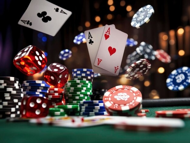 Dashboard showing live football and casino options